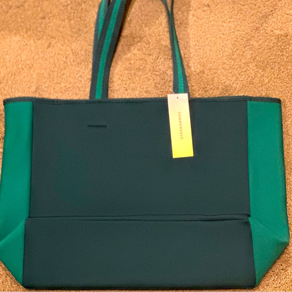 New Summersalt Neoprene Beach Tote Green